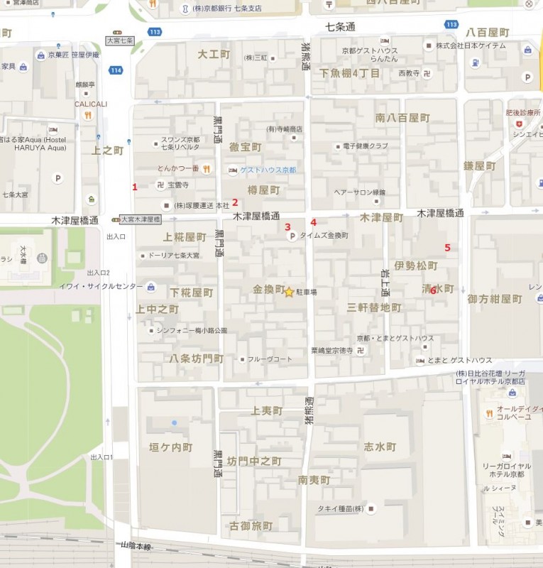 kyotosuizokukanparkingmap